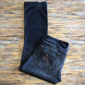 7 For All Mankind Jeans A Pocket Boot Cut Blue Womens Size 27